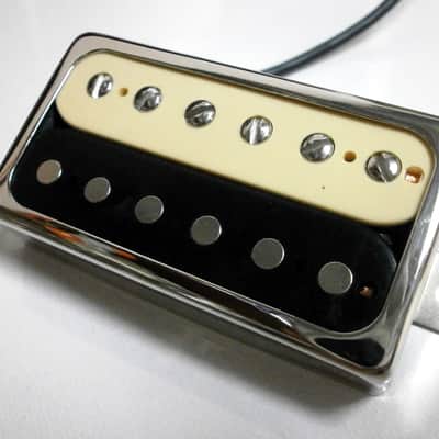 Q pickups ZEBRA Open CHROME Cover Humbucker PAF Guitar Pickup Hand Wound By Q Pickups image 3