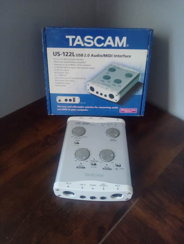 TASCAM US-122L USB Audio Interface 2010s - Silver image 1