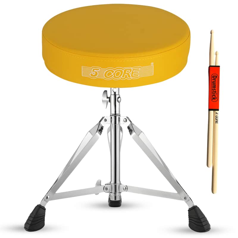 5 Core Drum Throne 3" Padded Drum Seat Height Adjustable Drumming Chair for Practice and Performance image 1