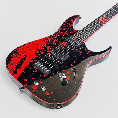 Schecter Sullivan King Banshee-6 FR-S Electric Guitar - Obsidian Blood image 9