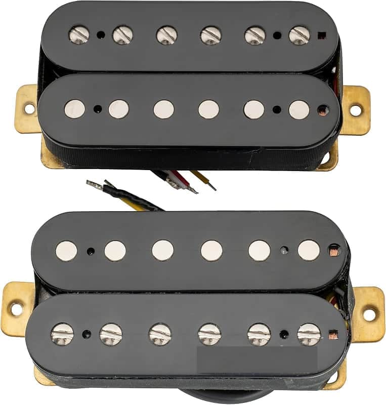 Vintage Classic Alnico 5 Overwound Open Style Humbucker Pickups Neck Bridge Pickup Set for Epiphone Les Paul LP Electric Guitar, Black image 1