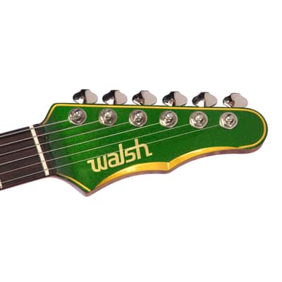 2022 Walsh Guitars Custom Double Cut - Candy Green w/Gold Accents and Natural Back - Semi-Hollow Custom Boutique Electric Guitar - USED! image 11