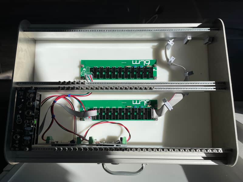 After Later Audio 6U 84HP Eurorack Modular Case WITH Noise Engineering Sono Abitus Audio Output Module 2018 Chrome / Aluminum image 1