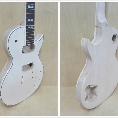 Haze  Electric Guitar DIY Kit,Solid Body w/Flame Maple Veneer E-238DIY SG image 9