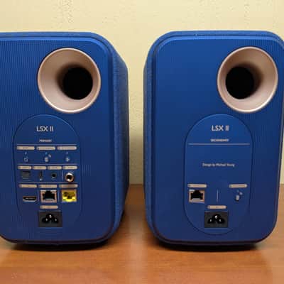 KEF LSX II Wireless HiFi Speakers - Cobalt Blue (Open Box Demo Pair) image 3