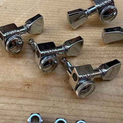 Grover 502CK Roto-Grip Locking 3+3 Tuning Machines - Chrome with Keystone Buttons image 3