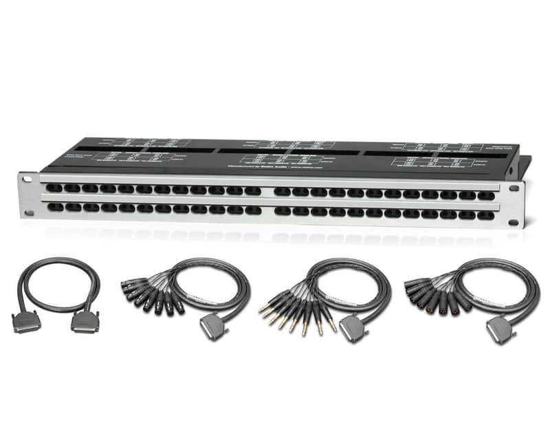 Redco R196-D25PG TT Patchbay | 6 Custom 3ft. Mogami DB25 Cables | PALA image 1
