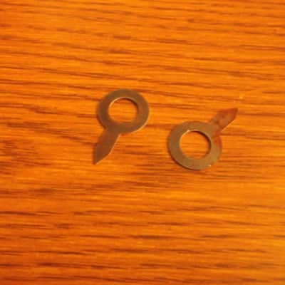 Vintage Guitar Control Knob Pointers Metal Volume Tone White Teisco Kawai Japan #KP14 image 4
