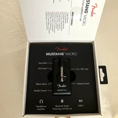 Fender Mustang Micro Guitar Headphone Amp 2021 - Present *Open Box New* Black image 2