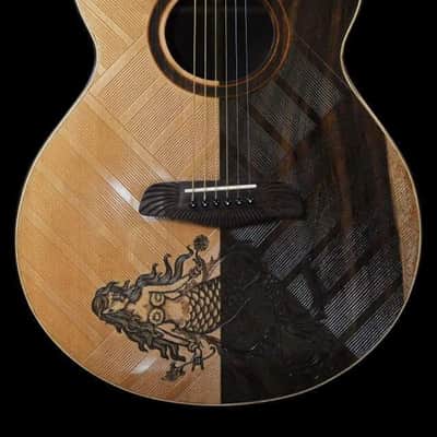 Blueberry Handmade Grand Concert Cutaway Guitar Mermaid image 11