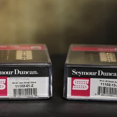 Seymour Duncan JB Jazz Hot Rodded Pickup Set Humbucker SH-4 SH-2n Zebra image 3