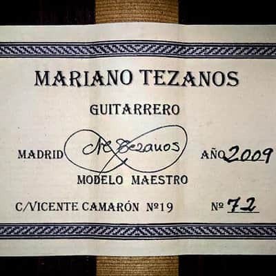 Mariano Tezanos Maestro 2009 Classical Guitar Spruce/CSA Rosewood image 11