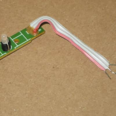 very lightly used genuine BOSS LED (has white bulb that lights RED) from BF-3 Flanger (NO pedal included) on very small green rectangle shape circuit board with three wire ribbon (genuine Boss item)  2000s to 2020s (specifically from 2018) image 11