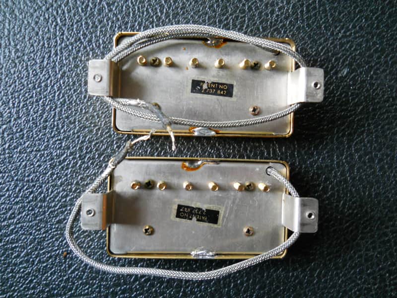 1960's Gibson T-Top Patent Number Sticker Pickup Set image 1