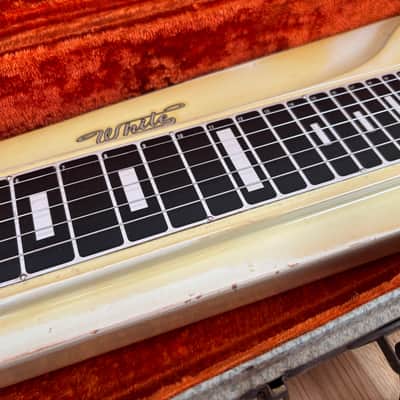 Fender White Deluxe Studio 6 Lap Steel Vintage 1962 USA image 5