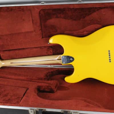 RARE 1981 Vintage Fender Stratocaster Hardtail ~Monaco Yellow~ Maple Neck STRAT +OHSC USA 1970s 1980s image 6