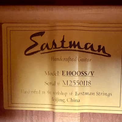 Eastman E10-00SS/V Mahogany/Adirondack Spruce Antique Varnish image 13