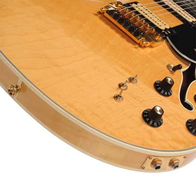 Carvin 1980s SH225S Semi-Hollow Electric Guitar with Gig Bag - Natural - Used image 9
