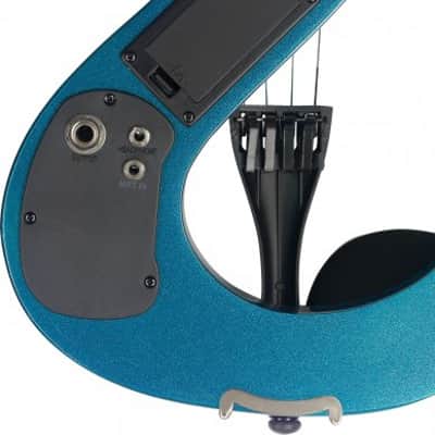 Stagg EVN 4/4 MBL S Shaped Electric Violin Set w/Soft Case, Bow,Strap,Rosin, Headphones & 9V Battery image 2