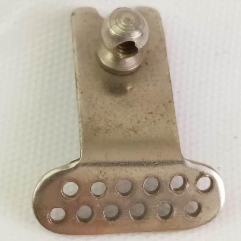 Leedy & Ludwig Snare Drum Strainer Throw-Off Slide 5/8" Wide Body Vintage Nickel image 1