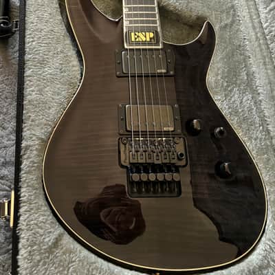 2014 ESP E-II Horizon-III FR EMG STBLKSB - LIKE NEW - EMG’s Floyd Rose Flame Top Neck-Thru VIDEO! image 12