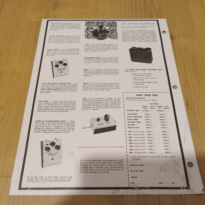 Vintage 1972 Electro-Harmonix Blackfinger Catalog, Dealer Letters, Price List, and Flyers! Rare, Original Case Candy, Paperwork! image 12