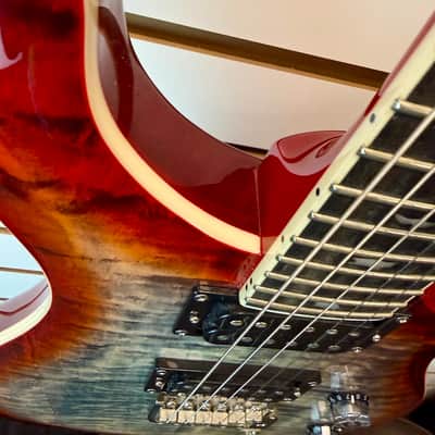 PRS SE Custom 24 Quilt Top 2024 Charcoal Cherry Burst with Gig Bag - Pre Owned image 3