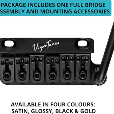 Made in Spain! Vega-Trem VT1 2-Points Black Stratocaster Guitar Tremolo Bridge No Mods Easy Installation image 2