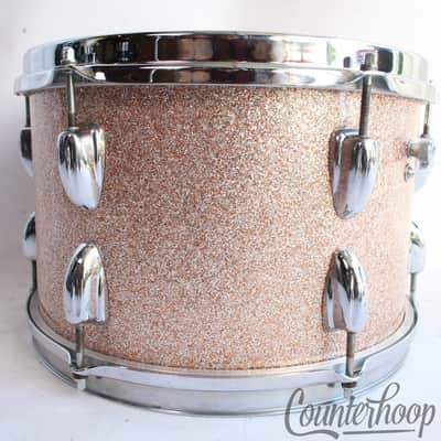 *Slingerland 12x8" Champagne Sparkle Tom Drum Vintage 60s 3ply African Mahogany* image 1