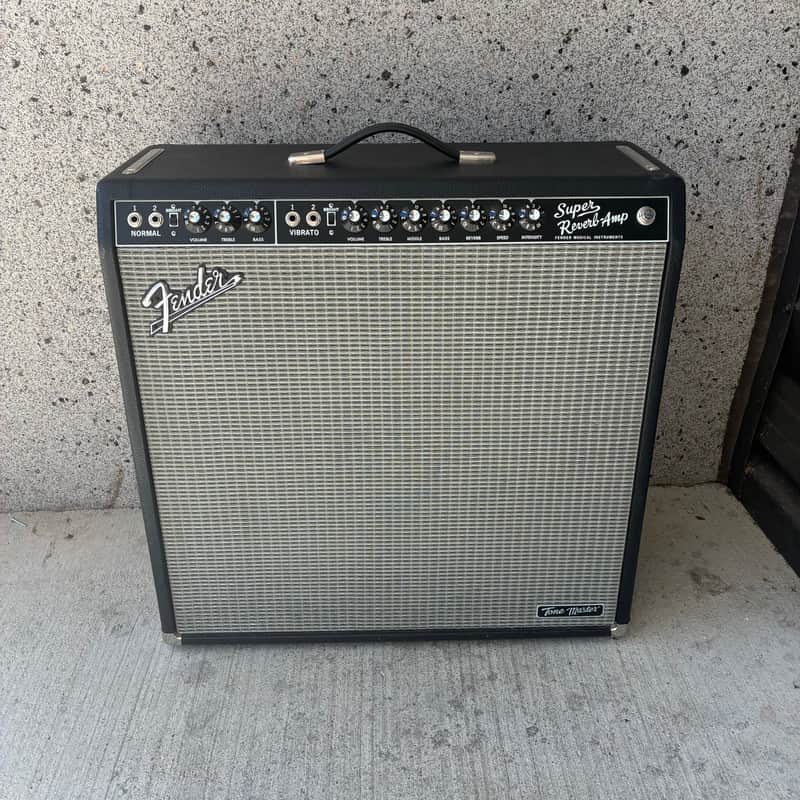 Fender Tone Master Super Reverb 2-Channel 45-Watt 4x10" Digital Guitar Combo 2021 - Present - Black electric guitar amp with foot switch image 1