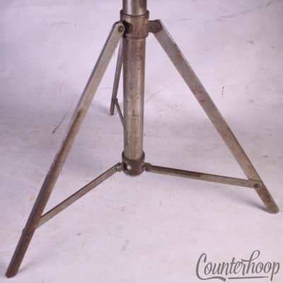 *Leedy&Ludwig Drum Throne Nickel Tripod Base +Felt Seat Vintage 50s Walberg Auge image 2