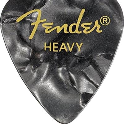 Fender 351 Premium Celluloid Guitar Picks - HEAVY, BLACK MOTO, 12-Pack (1 Dozen) image 4