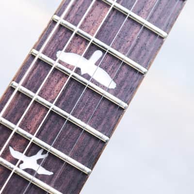 PRS SE Custom 24 Flame Maple Veneer Top Slate Blue Electric Guitar w/Bag image 6