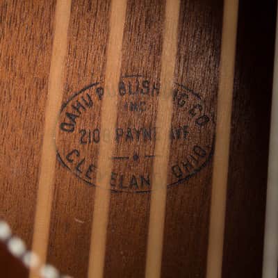 Oahu Model 67K Flat Top Acoustic Guitar, made by Kay, c. 1935, tweed hard shell case. image 14
