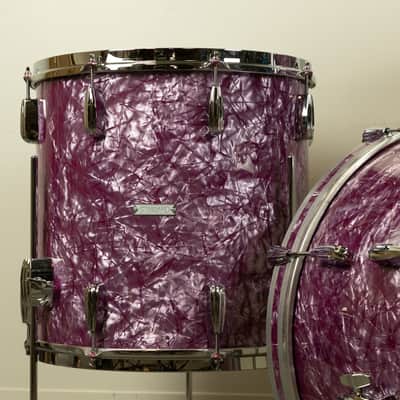 Standard Drum Co. "Super 66" Pomegranate Pearl Drum Set image 2