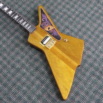 MA Customs USA Explorer-Style Korina Neck-Thru 24-Fret Ebony Board! w/case image 1