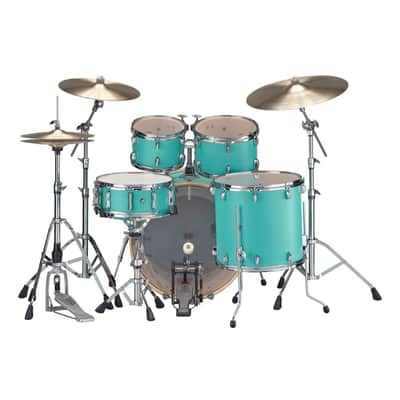 5-Piece Stage Custom Birch Drum Shell Kit with TH945B Tom Holder Matte Surf Green image 3