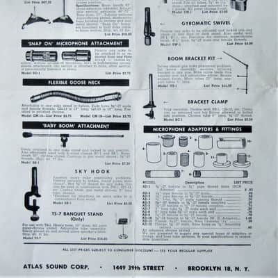 Vintage RARE 1940s Atlas Corp BB-1 "baby boom arm" microphone floor stand extension MS-10C MC-12C MS25 MS20 # 2 image 2