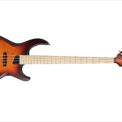 MTD Kingston Kingston Saratoga Deluxe 4 Deep Cherry Burst Satin, Maple Fretboard image 5