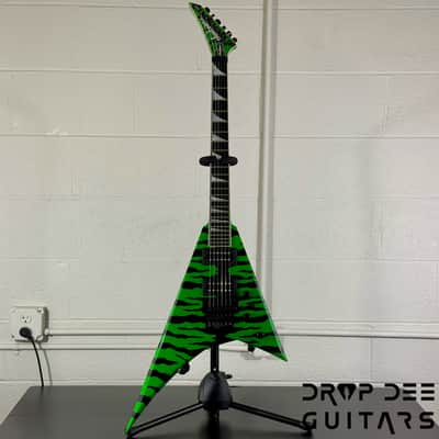 Jackson USA Custom Shop Rhoads RR24 FR Electric Guitar w/ Case - Slime Green Bengal image 2