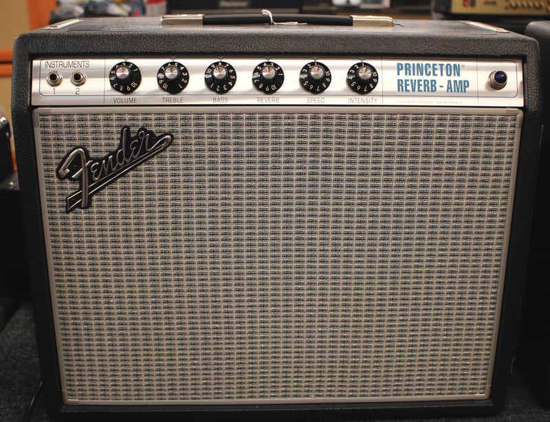 2025 Fender '68 Custom Princeton Reverb 12 Watt 1x10 Tube Guitar Combo Amp w/Cover Footswitch Black image 1