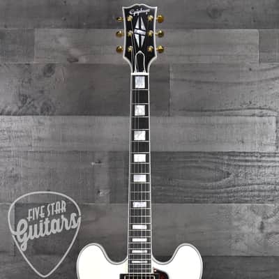 Epiphone Inspired by Gibson Custom 1959 ES-355 - Classic White with Hard Shell Case image 4