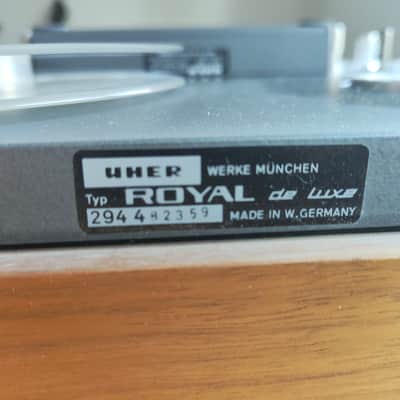UHER Royal de Luxe reel-to-reel tape recorder + dust cover & wooden case Made in West Germany image 4