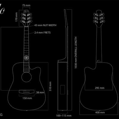 Lindo Swallow V2 Nylon Strings Electro Acoustic Guitar | Dreamcatcher 12th Fret Inlay | Purple Pink Burst | Luminlays image 10