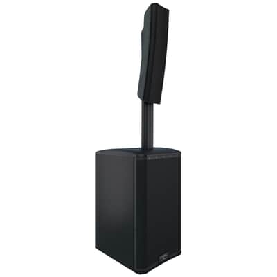 QSC KC12-BK Active Powered Black Column DJ PA Speaker System w Cover image 5