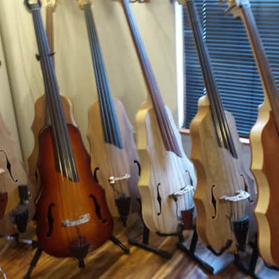 Acoustic Electric Upright Bass 3/4 scale (Natural) image 13