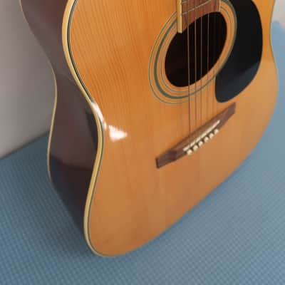 Vintage 1980s Unbranded Dreadnought Acoustic Guitar Martin Takamine Clone D28 D 28 MIJ Made in Japan Huge Sound Low Price image 6