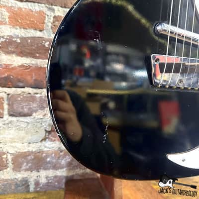 Jerry Jones Shorthorn Neptune III Electric Guitar (1990s - Black) image 2