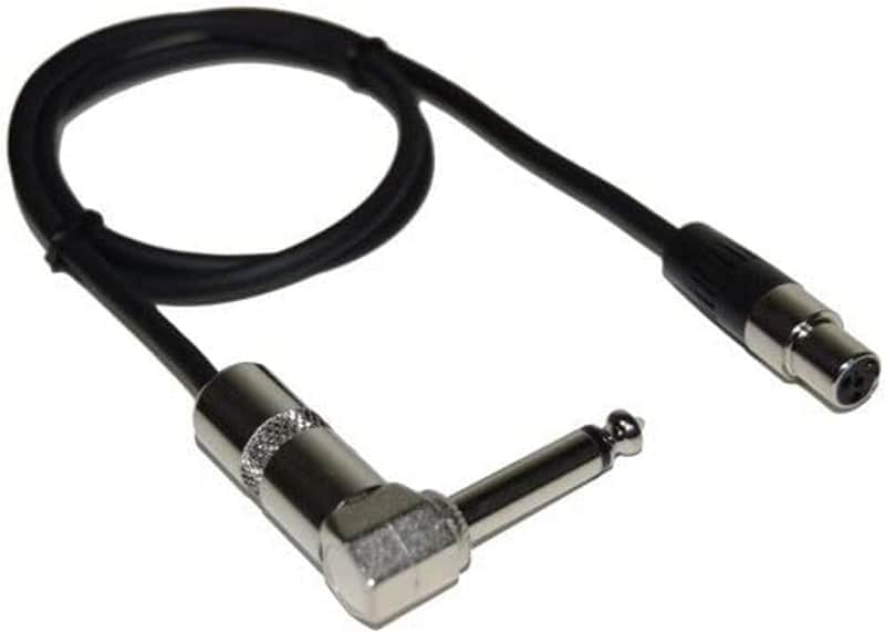 TA4F Mini Connector to 1/4 Right Angle Instrument Cable Compatible with Line-6 Relay G50 G55 G90 Digital Wireless Guitar System TBP12 Transmitter 98-033-0003 image 1