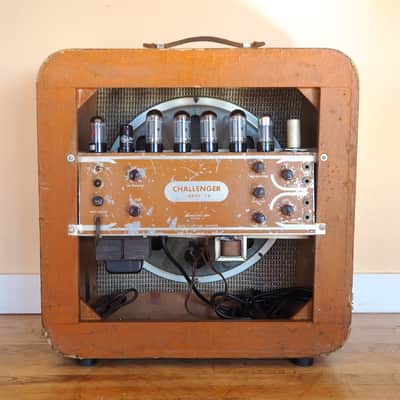 1950s Danelectro Challenger Series C Vintage 1x15 Tube Amp Vibravox 6V6 w/ ftsw image 8